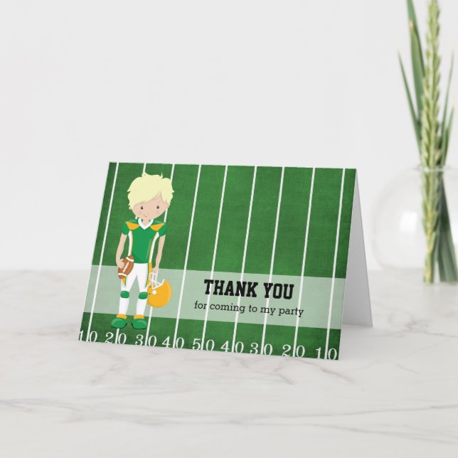 Football Thank You Card (Front)