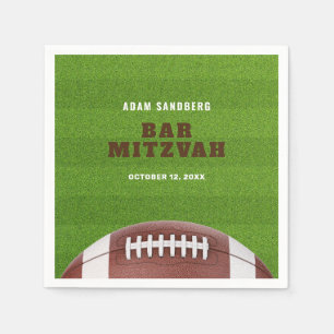 Football Theme Bar Mitzvah Napkin
