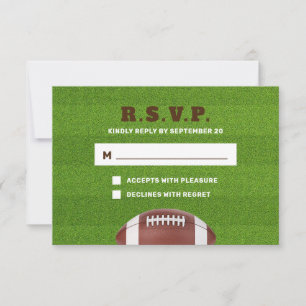 Football Theme Bar Mitzvah RSVP Card