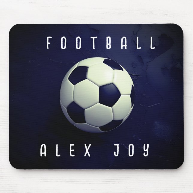 Football theme based Custumized Name  Mouse Mat (Front)