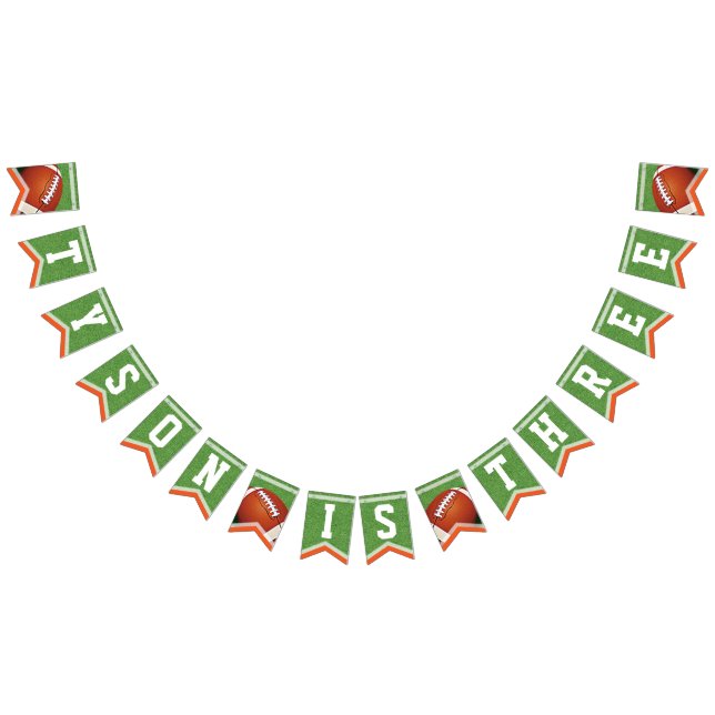 Football Theme Birthday Bunting Flags (All)