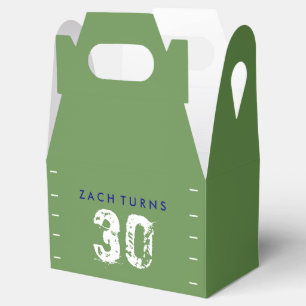 Football Theme Birthday Favour Boxes - Green Blue