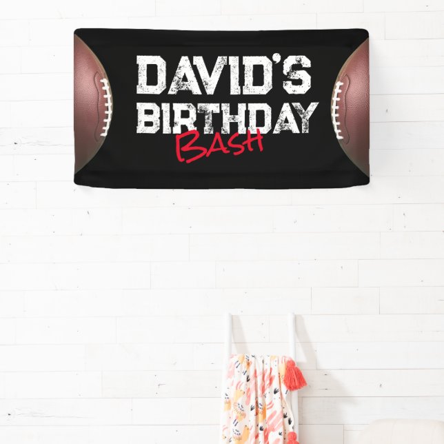 Football Theme Birthday Party Banner (Insitu)