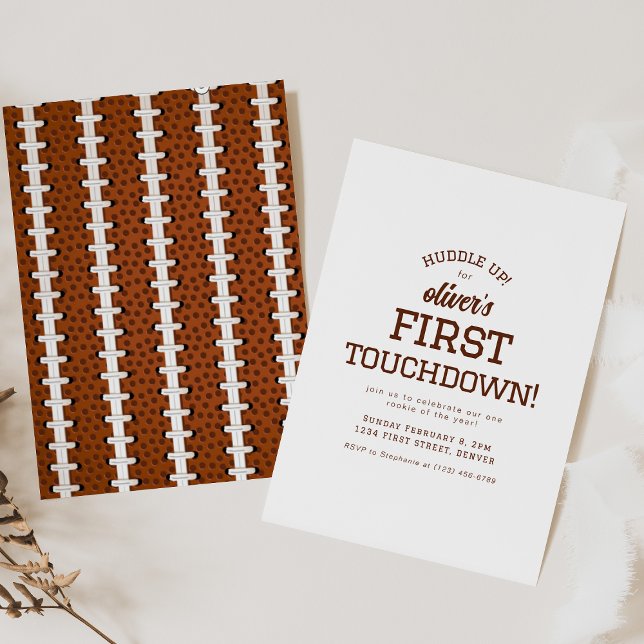 Football Theme Birthday Party Invitation  (Creator Uploaded)