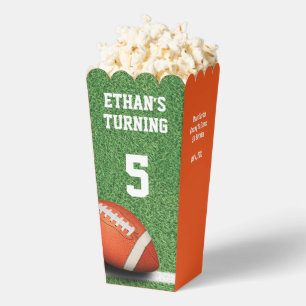 Football Theme Birthday Popcorn Box