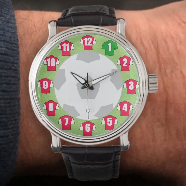 Football Theme featuring Red & White Shirts Watch (Creator Uploaded)