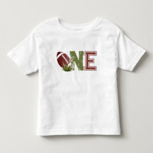Football Theme First Year Down Birthday Toddler T-Shirt