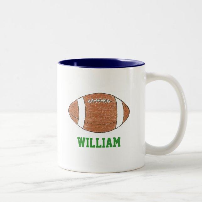 Football theme personalised mug (Right)