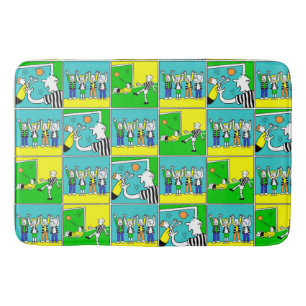 Football Theme Players and Fans Bath Mat
