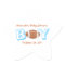 Football themed baby shower sticker -- baby boy