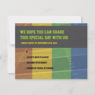 Football Themed Bar Bat Mitzvah Reply Card