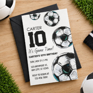 Football-themed birthday invitation