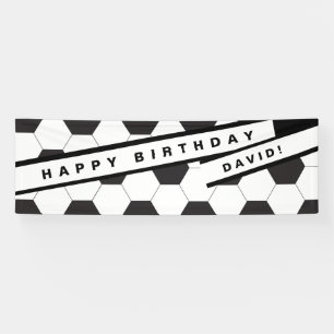 Football Themed Birthday Party Banner   Add Name