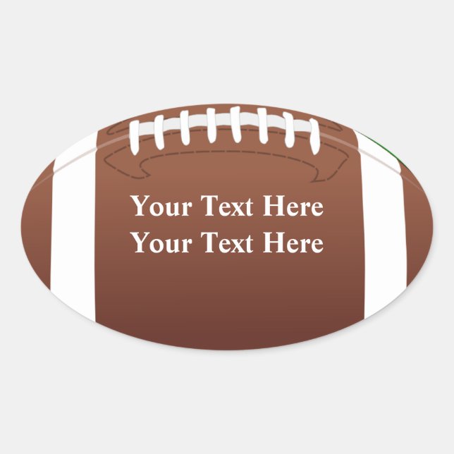 Football Themed Birthday Party Favour Label (Front)