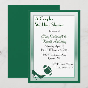 Football Themed Couples Wedding Shower Invitation
