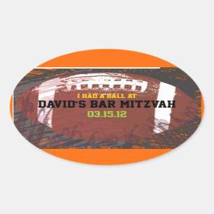 Football Themed Invitation Return Address Sticker