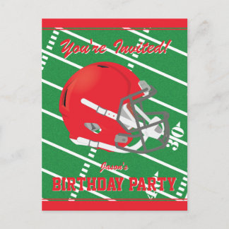 Football Themed Party Invitation Postcard Editable