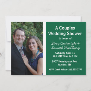 Football Themed Photo Wedding Shower Invitation