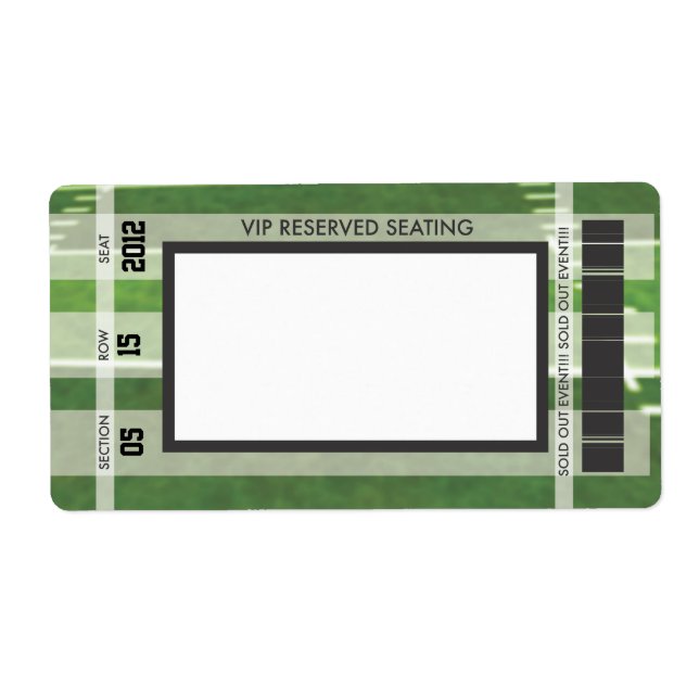 Football Themed Print Your Own Address Label (Front)