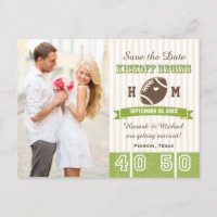 Football Themed Wedding Save the Date