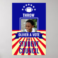 football Throw a Vote Sports-Themed Voting Poster