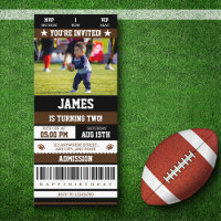 Football Ticket Birthday Party Photo