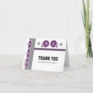 Football Ticket Thank You Card