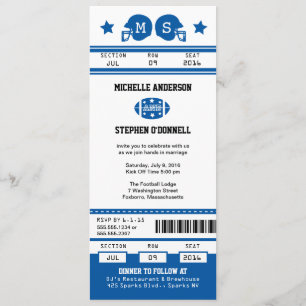 Football Ticket Wedding Invitation