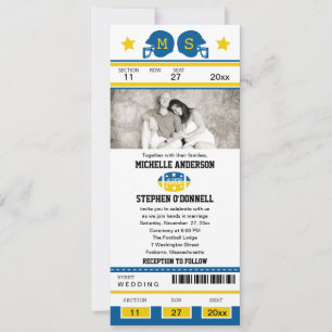 Football Ticket Wedding Invitation
