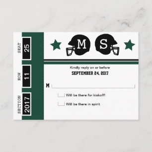 Football Ticket Wedding RSVP