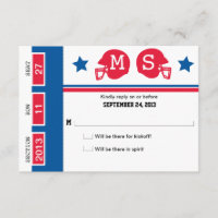 Football Ticket Wedding RSVP