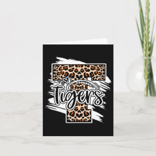 Football Tigers School Sports Fan Team Spirit  Card