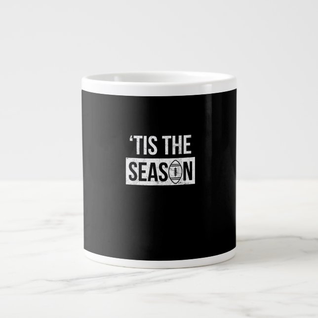 Football Tis The Season Football Season Large Coffee Mug (Front)