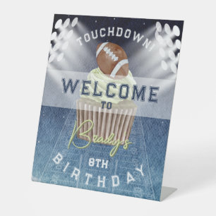 Football Touchdown Birthday Party Welcome Sign
