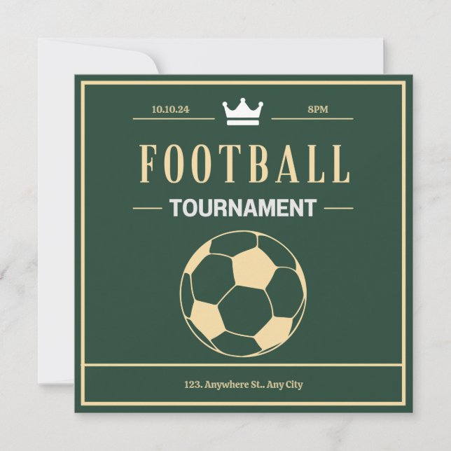 football tournament invitation (Front)