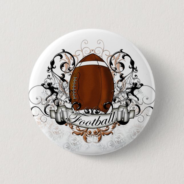 Football Tribal 6 Cm Round Badge (Front)