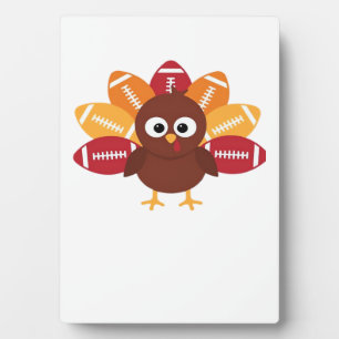 Football Turkey Funny Thanksgiving Oversized T-Shi Plaque