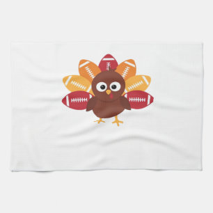 Football Turkey Funny Thanksgiving Oversized T-Shi Tea Towel