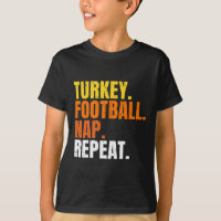 Football Turkey Nap Repeat Pumpkin Happy Thanksgiv