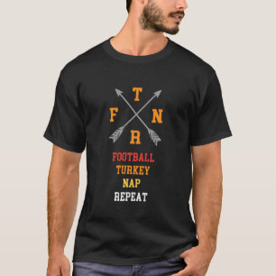 Football Turkey Nap Repeat T Shirt