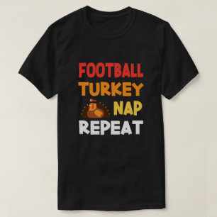 Football Turkey Nap Repeat T Shirt