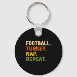 Football Turkey Nap Repeat Thanksgiving Costume Le Key Ring