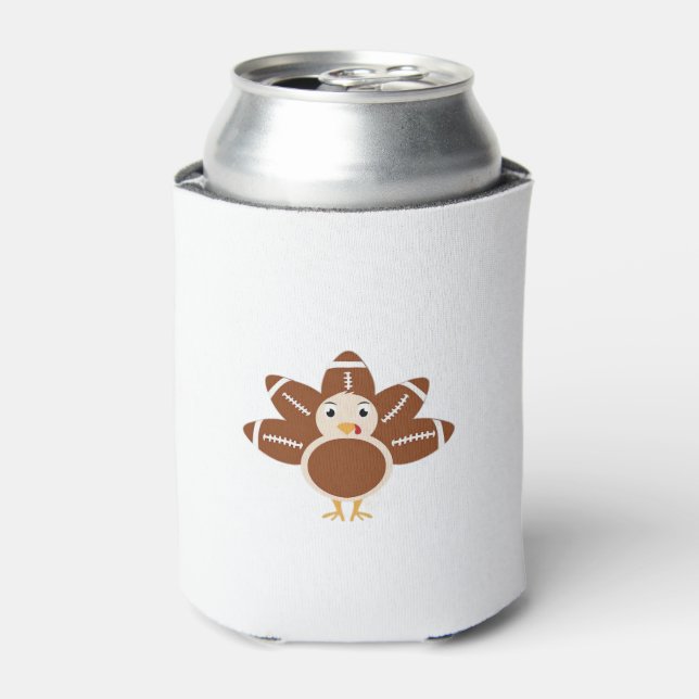 Football Turkey Oversized T-Shirt.png Can Cooler (Can Front)