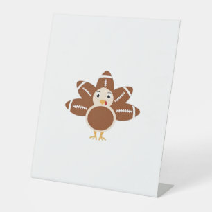 Football Turkey Oversized T-Shirt.png Pedestal Sign