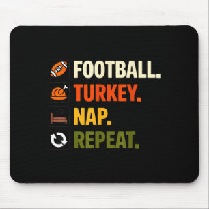 Football Turkey Thanksgiving For Kids Boys Men  Mouse Mat