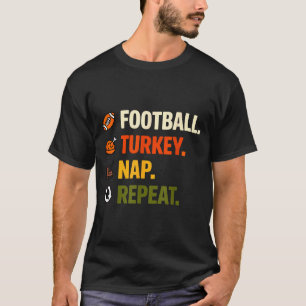 Football Turkey Thanksgiving For Kids Boys Men  T-Shirt