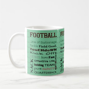 FOOTBALL typography Coffee Mug