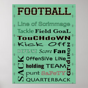 FOOTBALL typography Poster