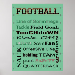 FOOTBALL typography Poster