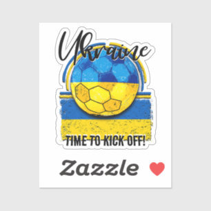 Football Ukraine Flag, European Soccer Retro